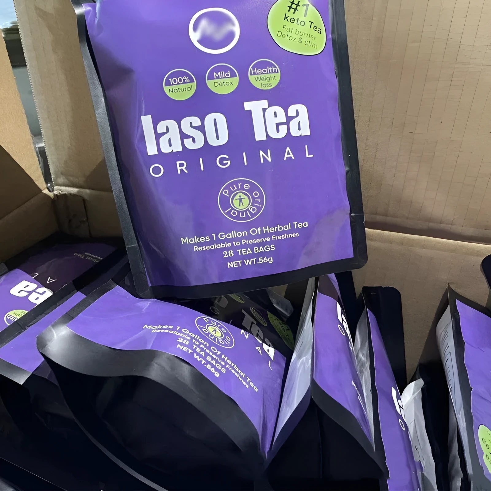 Sugar-free instant slimming tea bag with cold soaking preparation for weight management