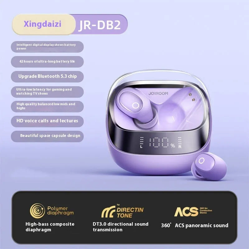 Wireless Bluetooth earbuds in charging case with dawn white and starry sky black colour options
