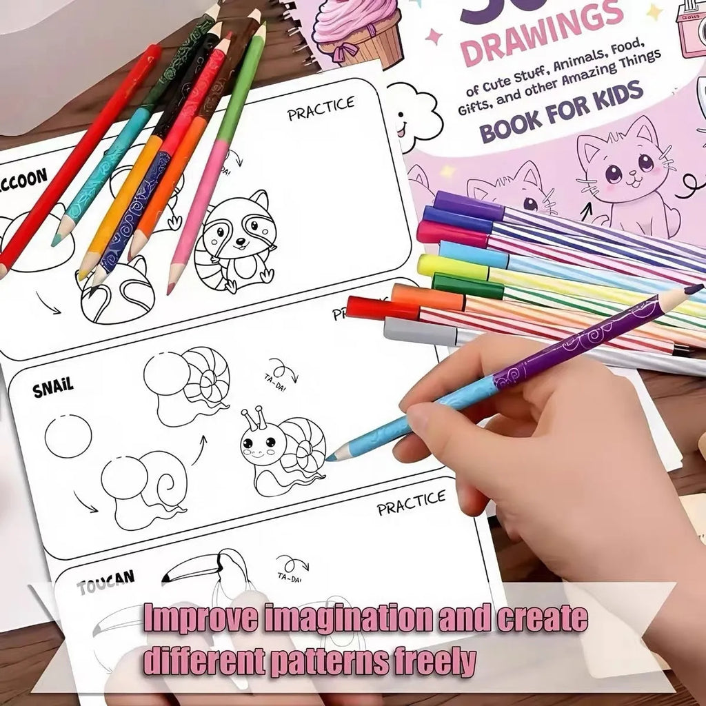 How To Draw Everything Painting Book with decomposition drawing guide, coated paper, 28.5 x 21 cm, Decomposition Drawing Book cover