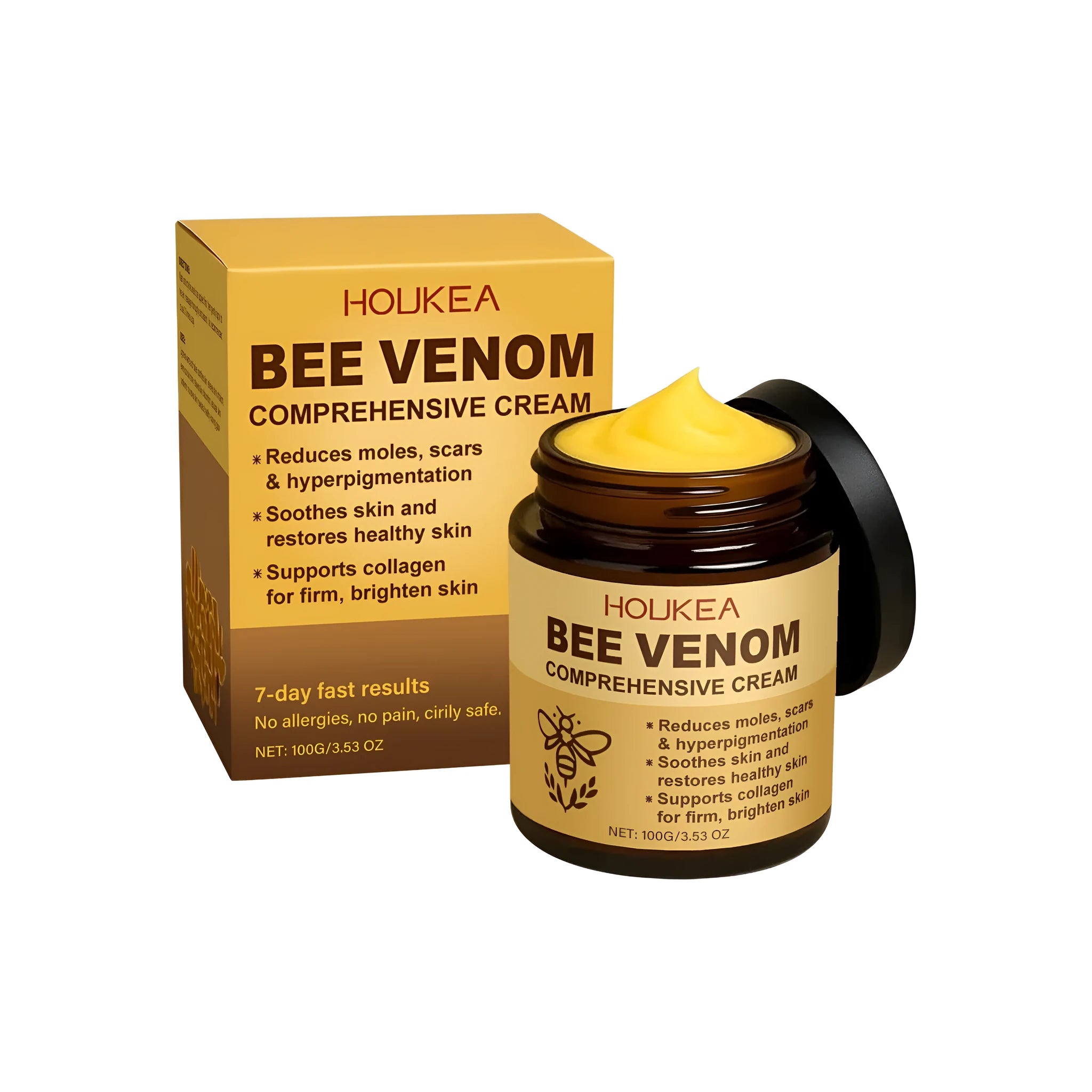 100g skin repair cream jar with bee venom, mint leaves and avocado oil active ingredients