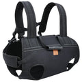 Black Oxford cloth dog backpack carrier for medium and large pets in XL size