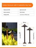 Geometric outdoor lawn lamp in black aluminium with IP65 weather protection for garden floor use