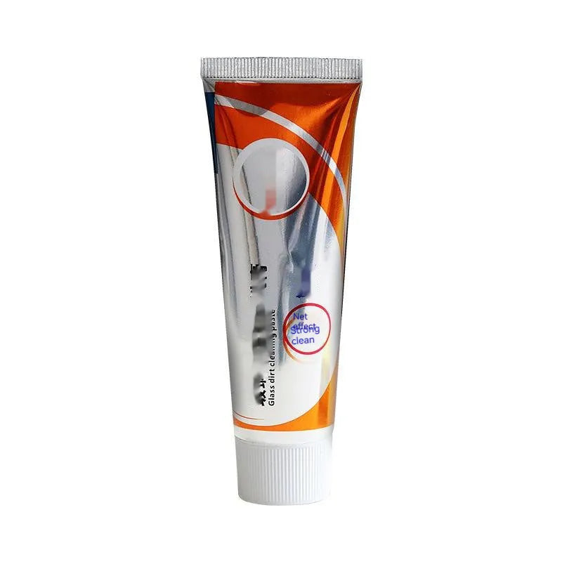 White 65ml bottle of car windshield cleaning agent for removing oil stains from glass.