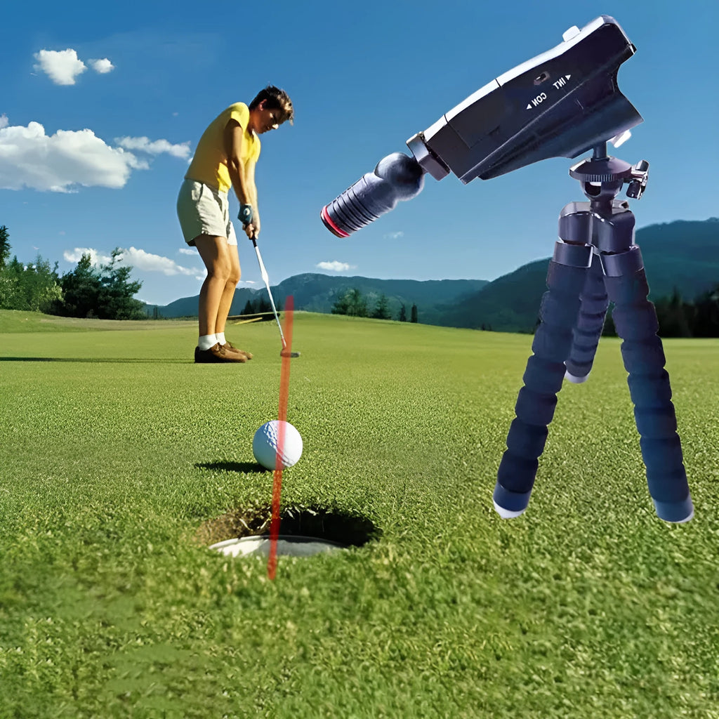 Golf putter laser aiming instrument with adjustable laser sight for putting alignment practice