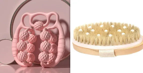 Bear-shaped double row clip leg massager in pink, green or purple