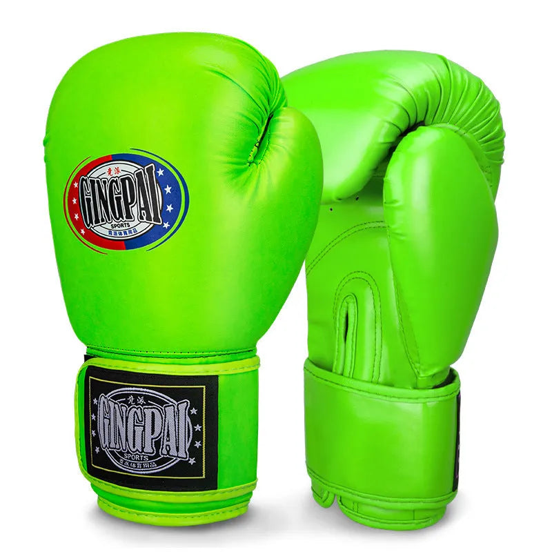 Professional PU leather boxing gloves for Sanda fighting training in multiple colours and weight specifications