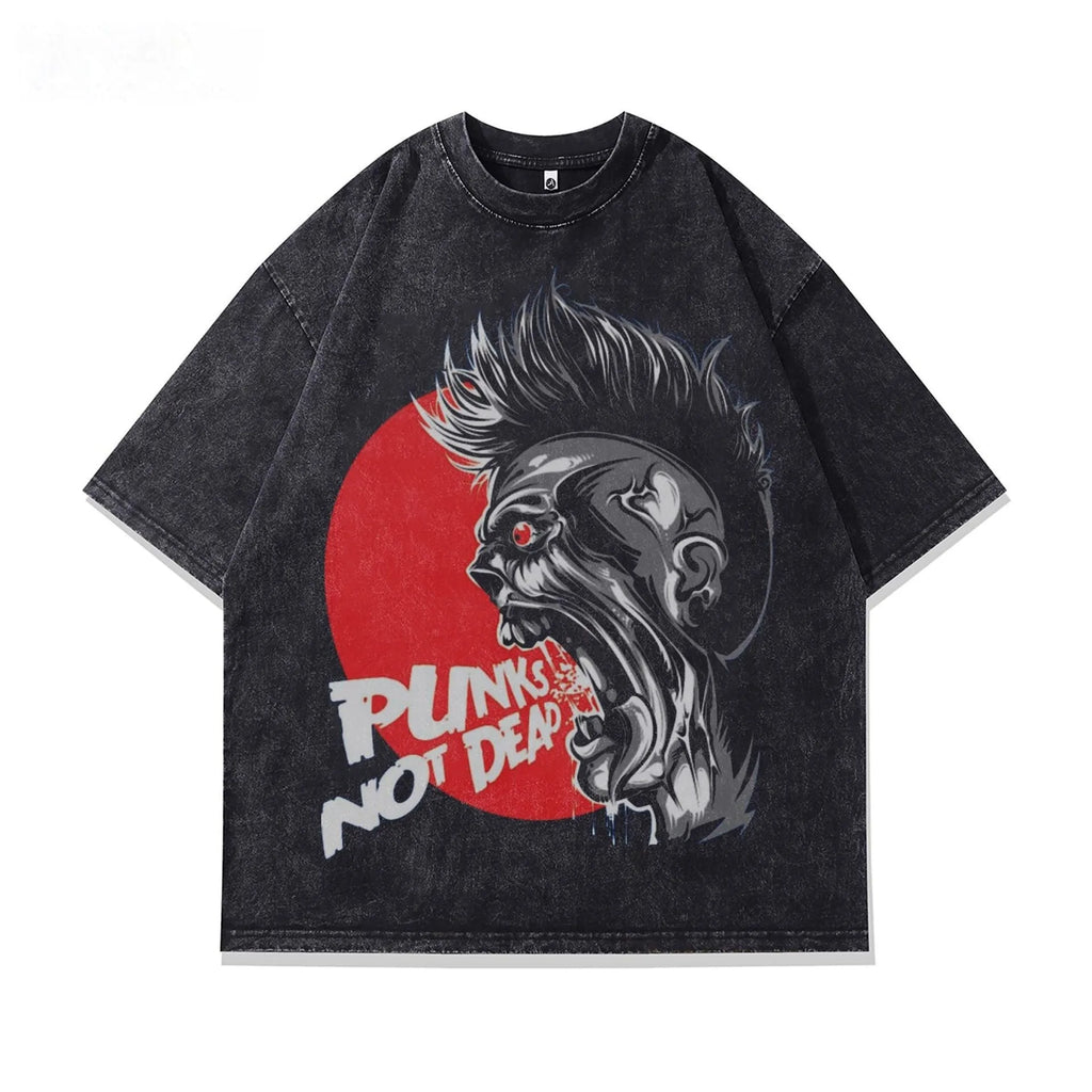 Men's short sleeve cotton t-shirt with character print pattern in loose-fitting style