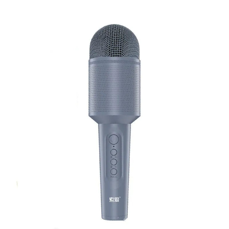 Wireless Bluetooth karaoke microphone in pink, blue and green colour options