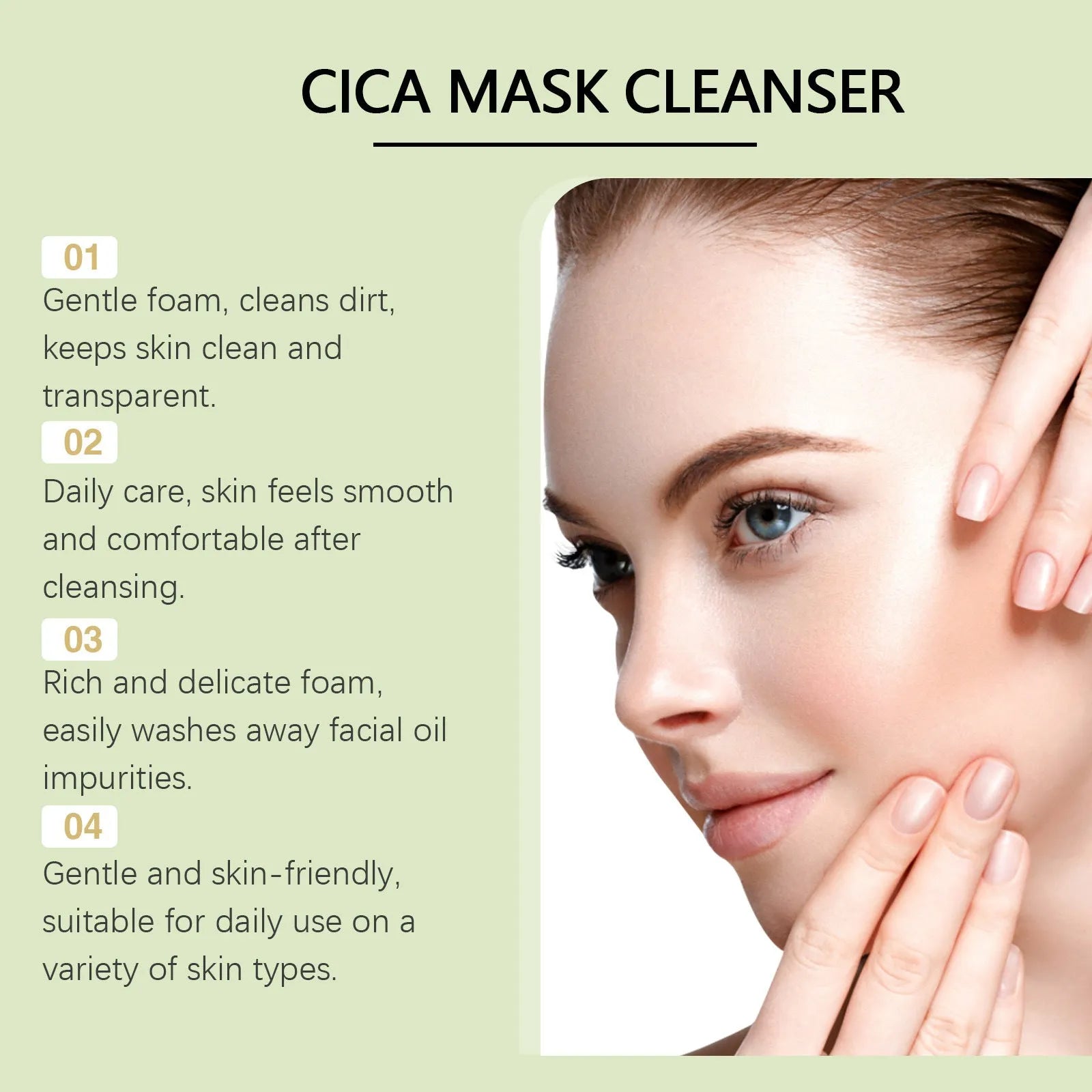 Centella Asiatica Soothing Facial Cleanser tube, 120g net weight.