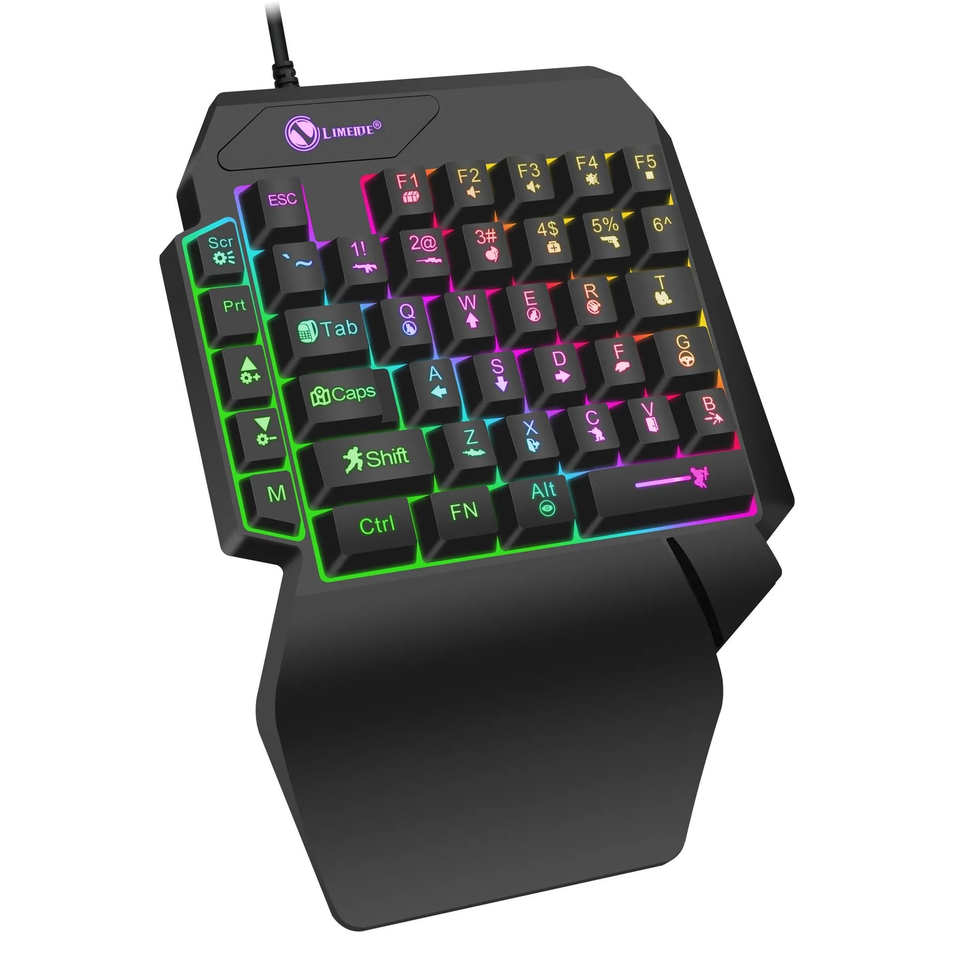 Black GK103S keyboard and mouse converter with 1.2 metre cable for 3.5mm audio jack connection.