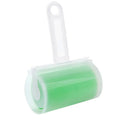 Blue washable lint roller with cover for removing pet hair from clothes and furniture