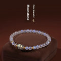 Women's moonstone bracelet with Zodiac animal modelling and blue light stones