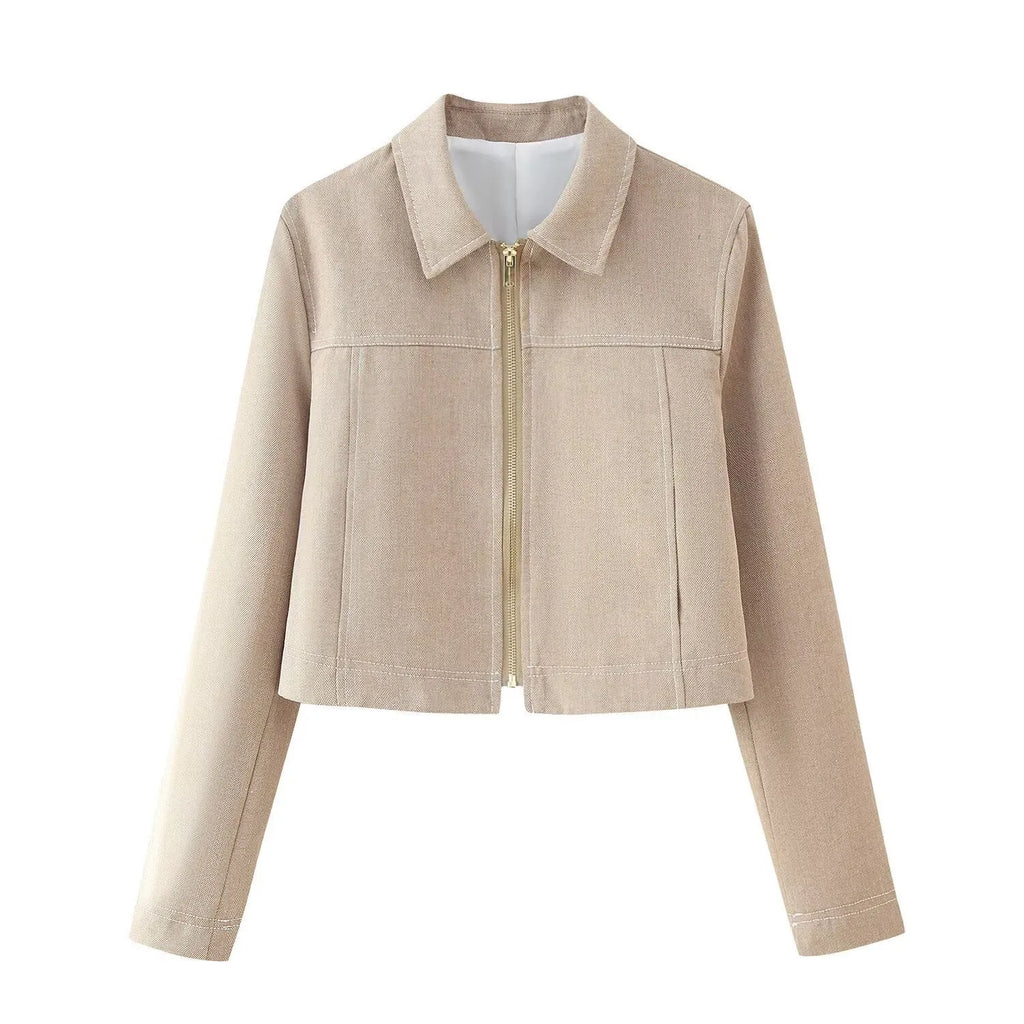 Women's herringbone pattern suit set with 3D embroidery including long sleeve coat and straight trousers