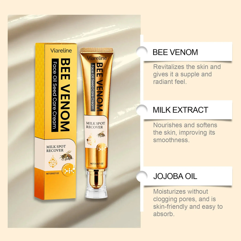 30g tube of bee venom facial neck care cream with jojoba oil and milk extract