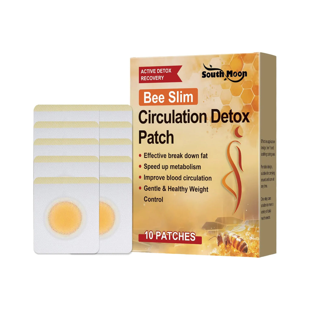 Pack of 10 round herbal navel patches for body shaping and detoxification.