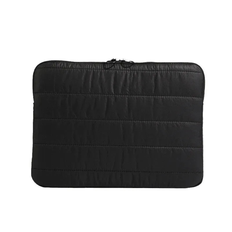 Canvas laptop tablet case in solid colour with simple stitching splicing design for 13-inch computer storage