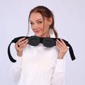 Grey outline Bluetooth sleeping eye mask for pressure-free sleep with long eyelashes