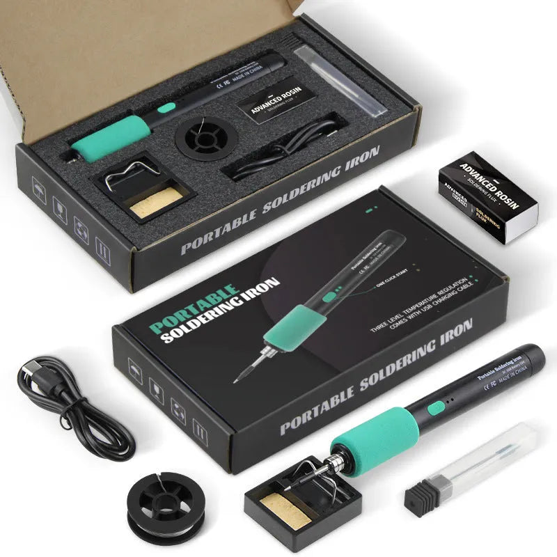 15W portable spot welding pen tool with rubber handle and USB charging interface
