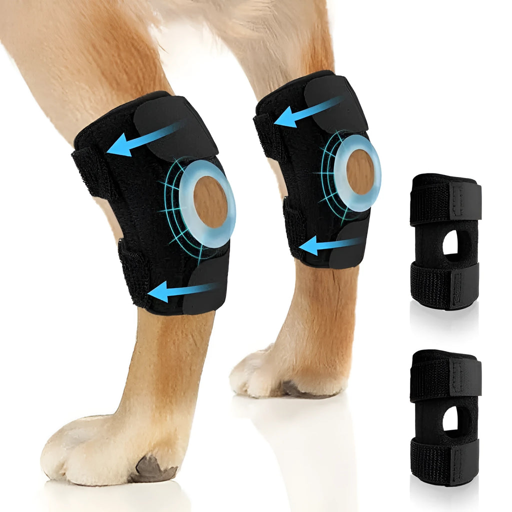 Black polyester pet leg guard for joint rehabilitation in three sizes