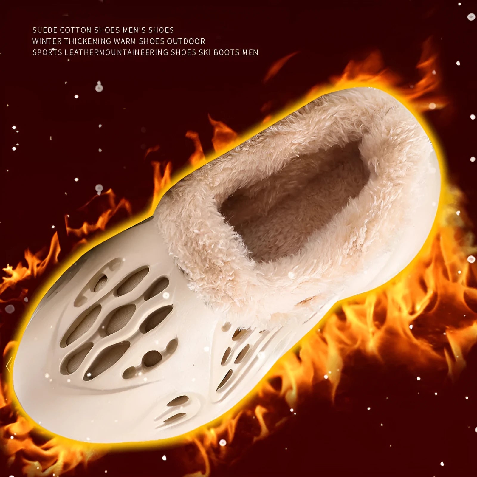EVA Home Slippers Hole Shoes for Summer and Winter Removable Warm Wool Lining Unisex Lightweight Non-Slip Wear-Resistant Thick Sole 34-45 EU