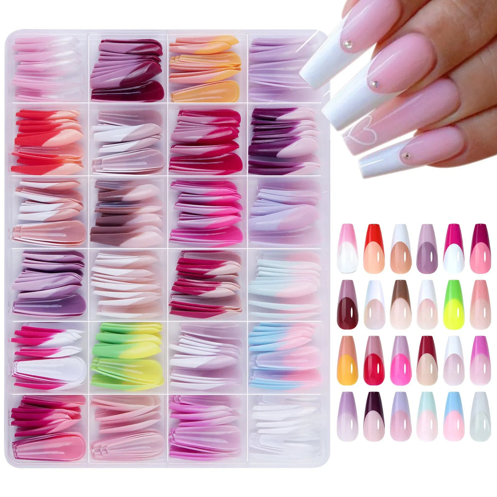 288 French wear armour style nail stickers with seamless removable ultra-thin design