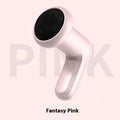 Pink, white, and black USB electric massager for neck, back, waist, and leg pain relief.
