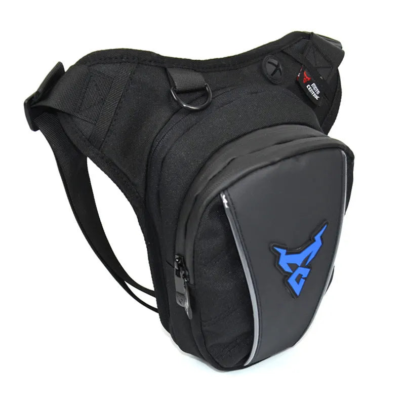 0105MC motorcycle leg bag in 1200D Oxford cloth with 29cm dimensions and red blue green grey colour options
