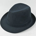 Classic thickened suit material fedora hat for men shown in a selection of available colours.