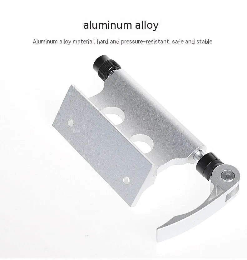 Silver metal bicycle front fork quick release fixing clip for SUV transport mounting