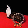 Ancient French glaze glass bracelet with geometric shapes in one of six colour options