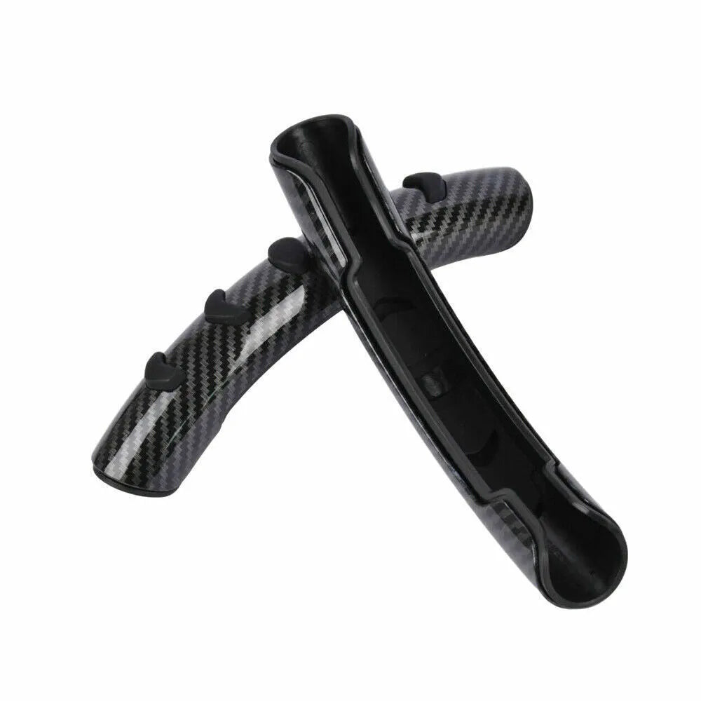 Carbon fibre black anti-skid steering wheel sleeve for cars with a 38cm diameter.