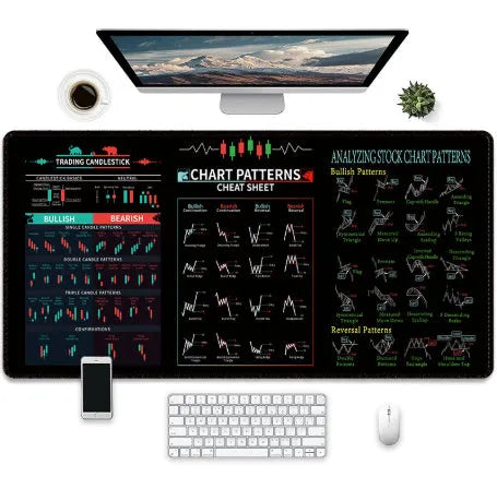 Creative game-themed rubber mouse pad with non-slip base on a desk, showing thermal transfer print design.