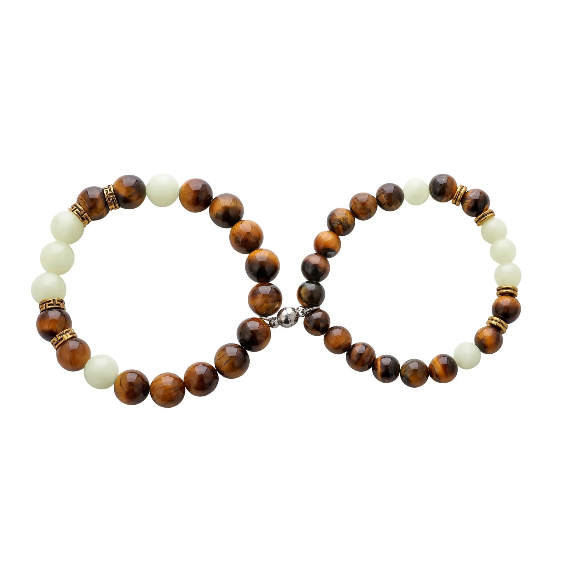 Amber y552 geometric couple bracelets with luminous feature and simple styling