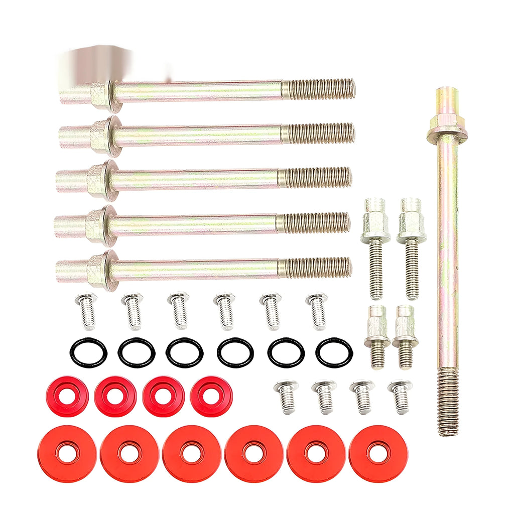 Aluminium alloy engine gasket kit for Honda Civic K Series in black, blue, red, and silver colours