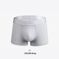 Men's solid colour cotton boxer underwear in black, white, silver grey and light green