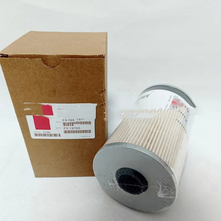 FS19764 diesel fuel filter replacement part with folded paper element and 10mm connections