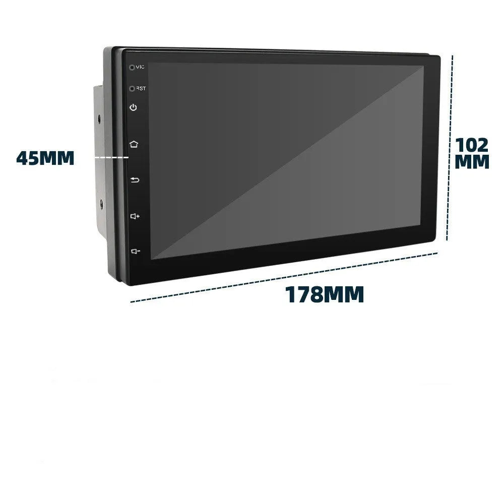 Black universal car MP5 player with 7-inch screen for GPS navigation in vehicles