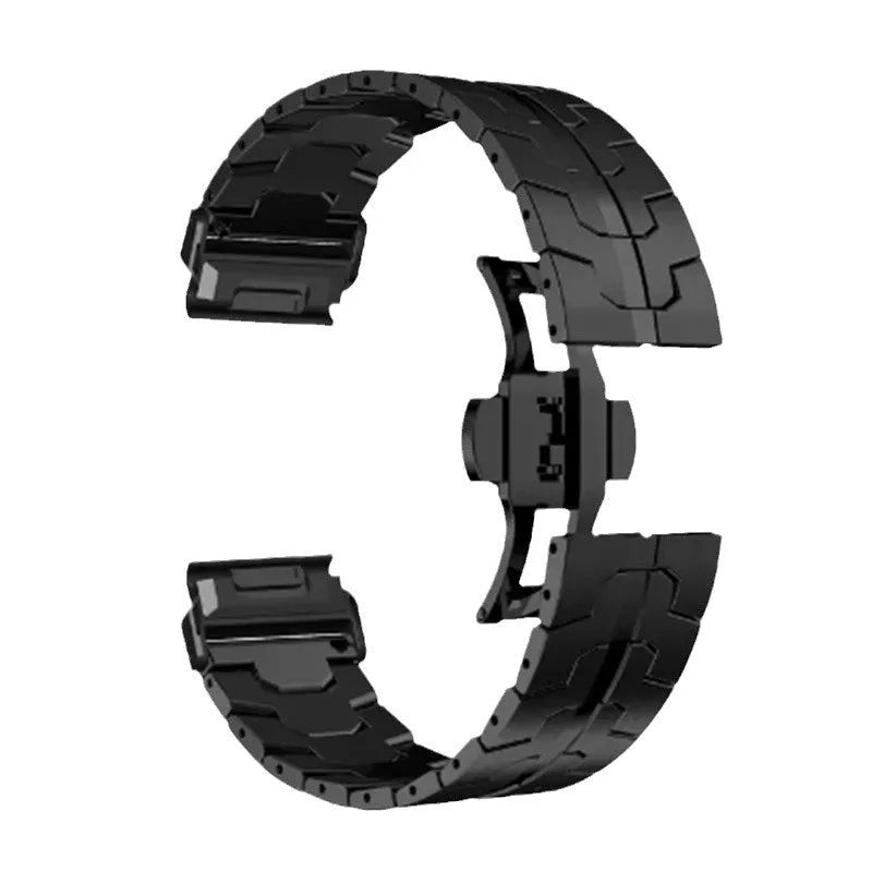 Iron Man solid steel watch strap quick release 22mm black