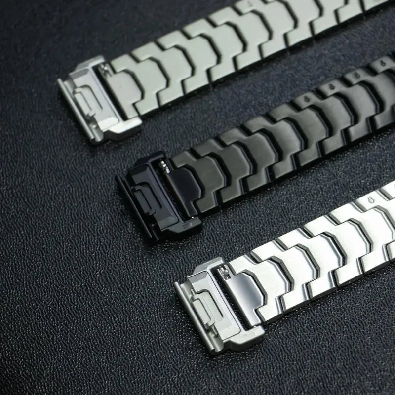 Iron Man solid steel watch strap quick release 22mm black