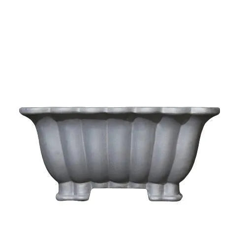 Purple sand ceramic square bonsai pot with classical style and 37x15cm dimensions