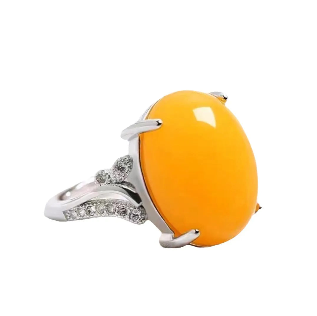 Adjustable geometric ethnic style alloy ring in multiple colour options with open band design