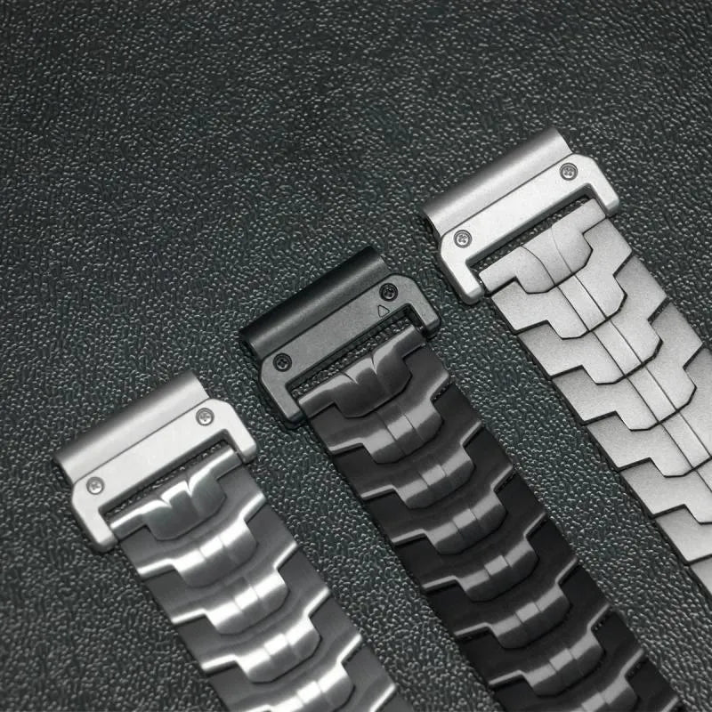 Iron Man solid steel watch strap quick release 22mm black