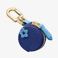 Cherry fruit keychain mini coin bag in red, blue, and orange PU leather colours