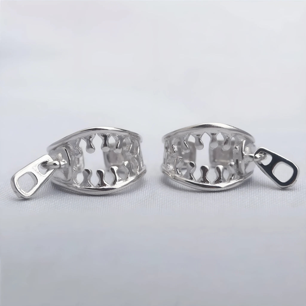 Copper geometric ear clip earrings with bone clip design in ES862 colour