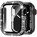 Apple Watch case with double diamond glass peep-proof protection in multiple colour options