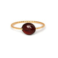 Women's original geometric agate ring in a selection of eight colours on a plain background.