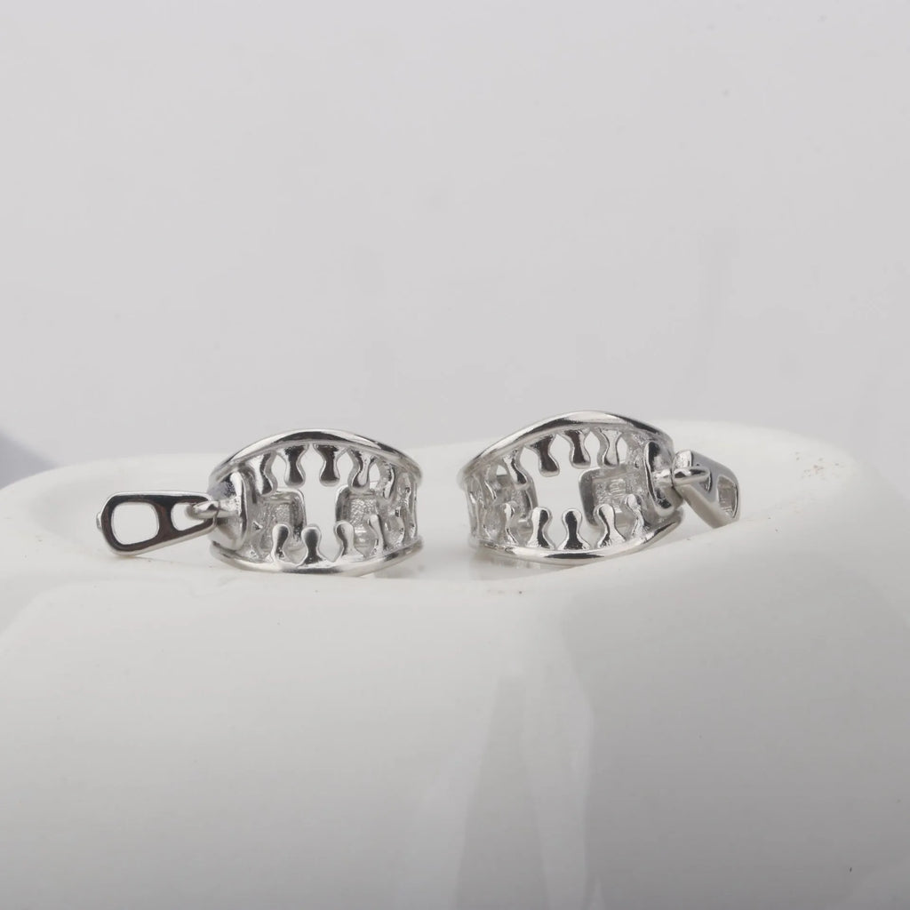 Copper geometric ear clip earrings with bone clip design in ES862 colour