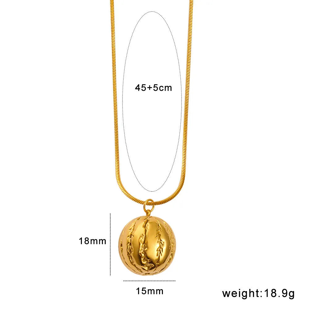 Alloy fruit pendant necklace with apple, grape, watermelon, banana, pineapple, strawberry designs on stainless steel chain.