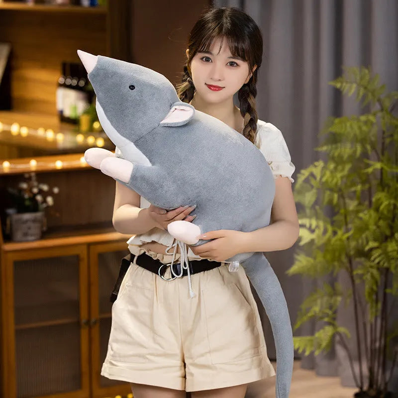 Cartoon mouse plush toy doll in three size options: 32cm, 50cm and 100cm heights