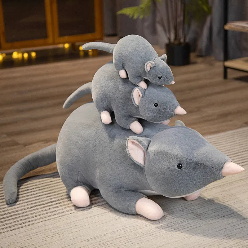 Cartoon mouse plush toy doll in three size options: 32cm, 50cm and 100cm heights